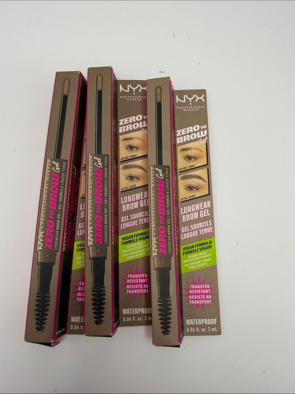 NYX Zero To Brow Longwear Brow Gel - Ash Blond (Pack of 3)